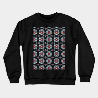 Floral Kaleidoscope Pattern Crewneck Sweatshirt